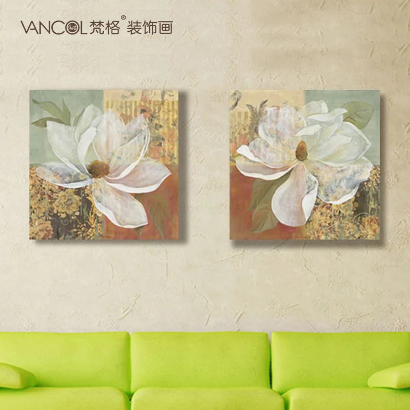 Free shipping canvas painting wall pictures 2panels wall art Gardenia