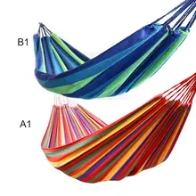 1 комплект Портативный 280*80 см несущий открытый сад полосатый гамак повесить кровать путешествия Кемпинг качели выживания Открытый спальный