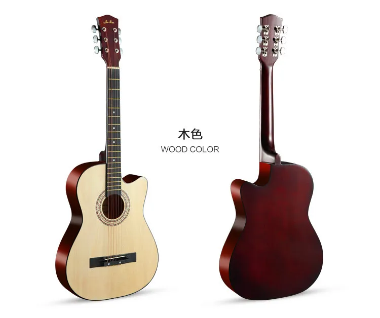 Package mail 38 inches beginners to practice the guitar Folk acoustic guitar Introduction to font b