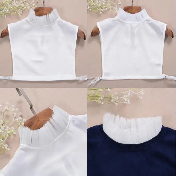 

Women's Fashion mesh patchwork chiffon fake collar lady's white black Ties & Detachable Collar R489