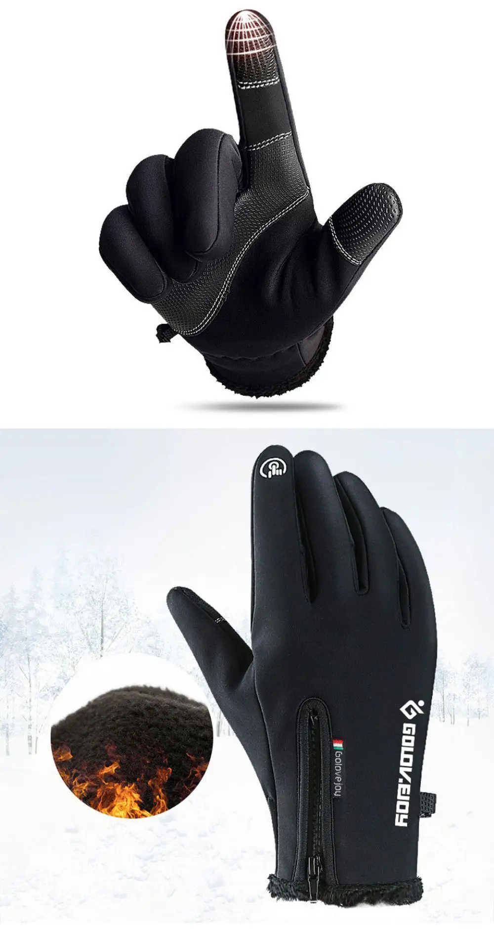Перчатки для взрослых и детей с сенсорным экраном Зимние флисовые ветрозащитные перчатки для сноуборда зимние мотоциклетные перчатки для Ipad мобильного телефона