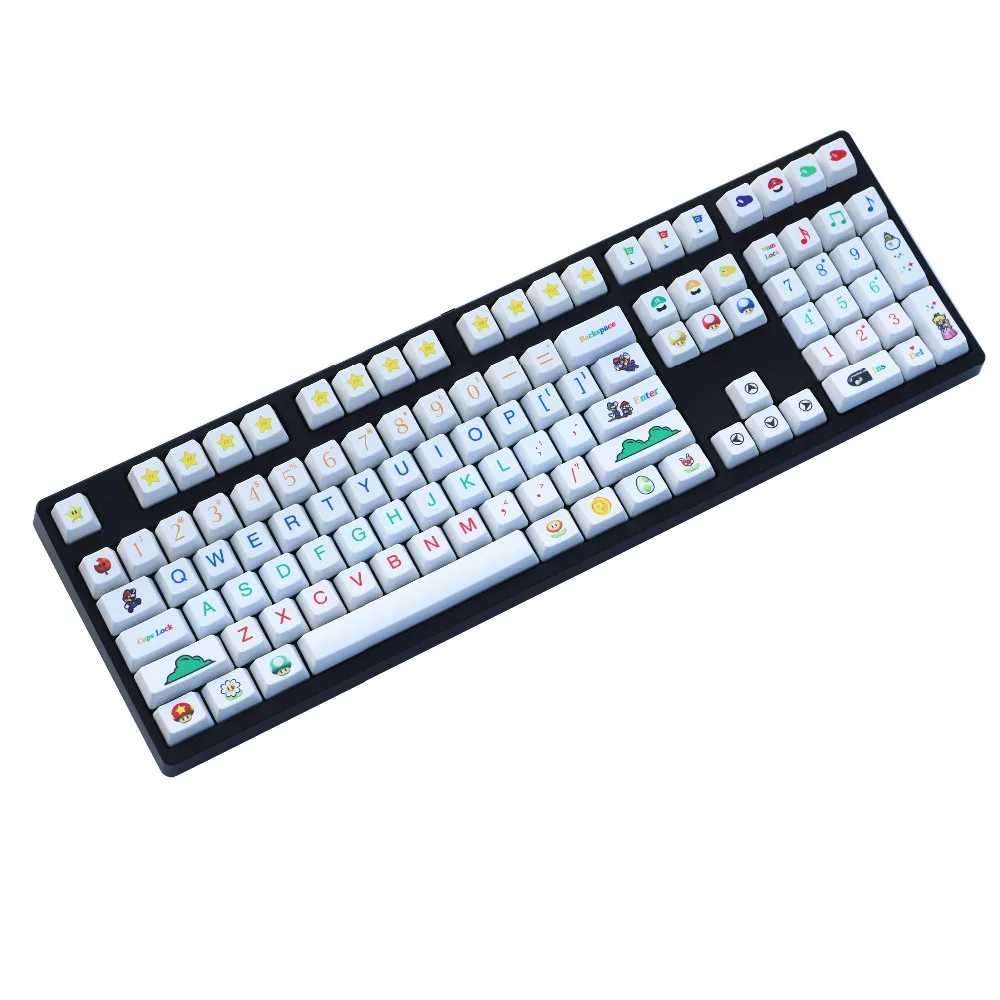 

Mario Theme Keycap Series PBT Material And Sublimation Process Only sell keycaps OEM/Cherry Profile Keycap