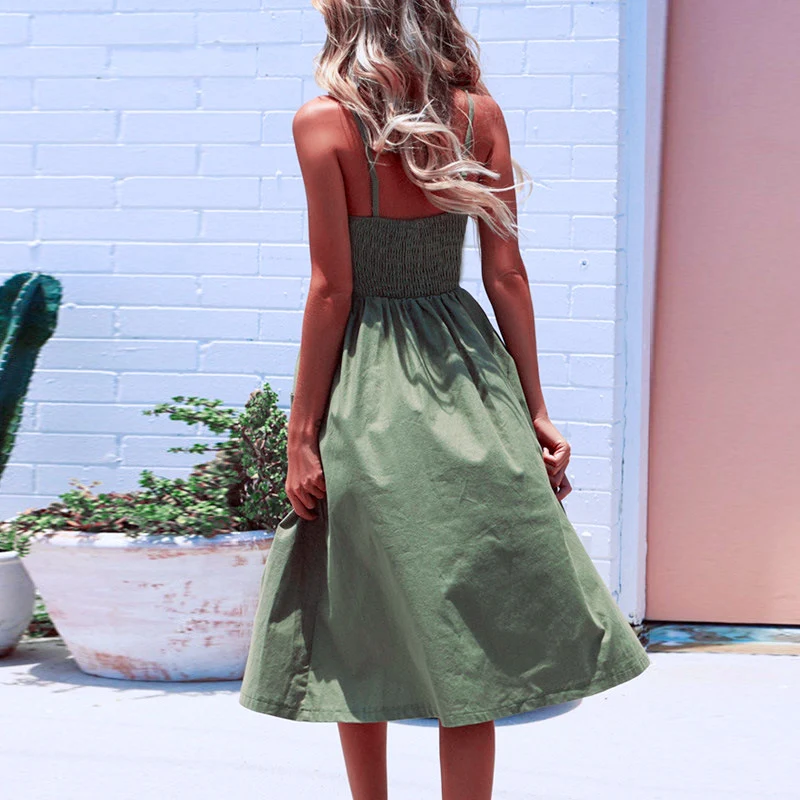 Vestido Boho Платье женское Повседневный пляжный без рукавов праздничное платье