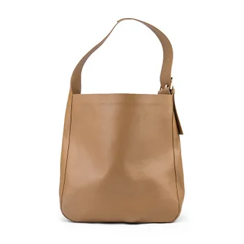 

2019 new leather bucket bag European and American casual wide shoulder strap large capacity women's bag, handbag