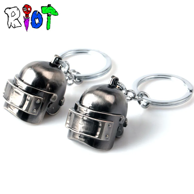 

FPS Game Playerunknown's Battlegrounds 3D Keychain Special-Forces Level 3 Helmet PUBG Alloy Keyring Jewelry Pendant Fans Gift