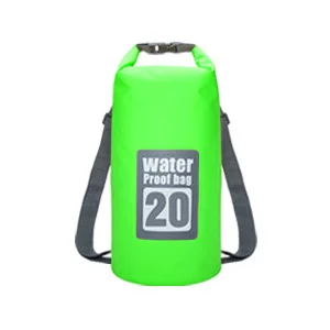 5L/10L/15L/20L водонепроницаемые сумки для хранения, сухой мешок, сумка для каноэ, каяк, рафтинг, для спорта на открытом воздухе, сумки для плавания, дорожный набор, рюкзак - Цвет: green 20L