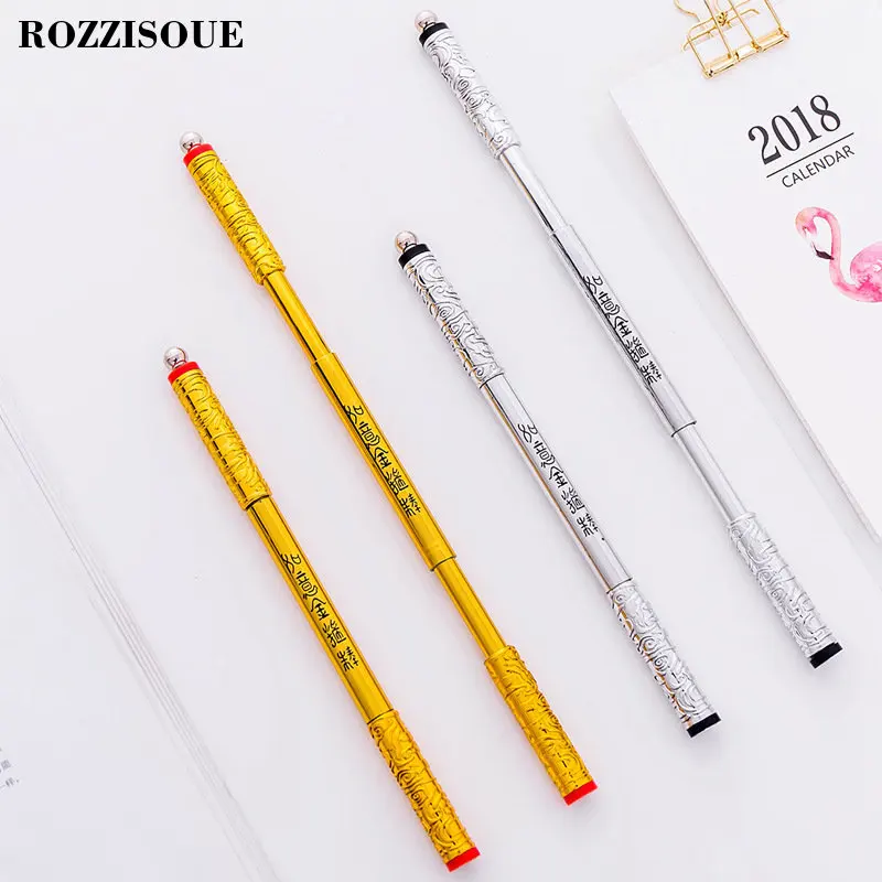 

0.5mm Retractable Decompression Rotary Pen Black Ink Album Gel Pen Stationery Office Learning Cute Pen Unisex Pen Gift for Kids