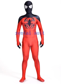 

scarlet spider costume cosplay 3d print spandex spiderman costume for adult/kids/custom made free shipping