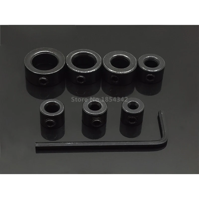 7 x 3-12mm Woodworking Drill Bit Depth Stop Collars Locato U6Q1 Posit Drill M4S0