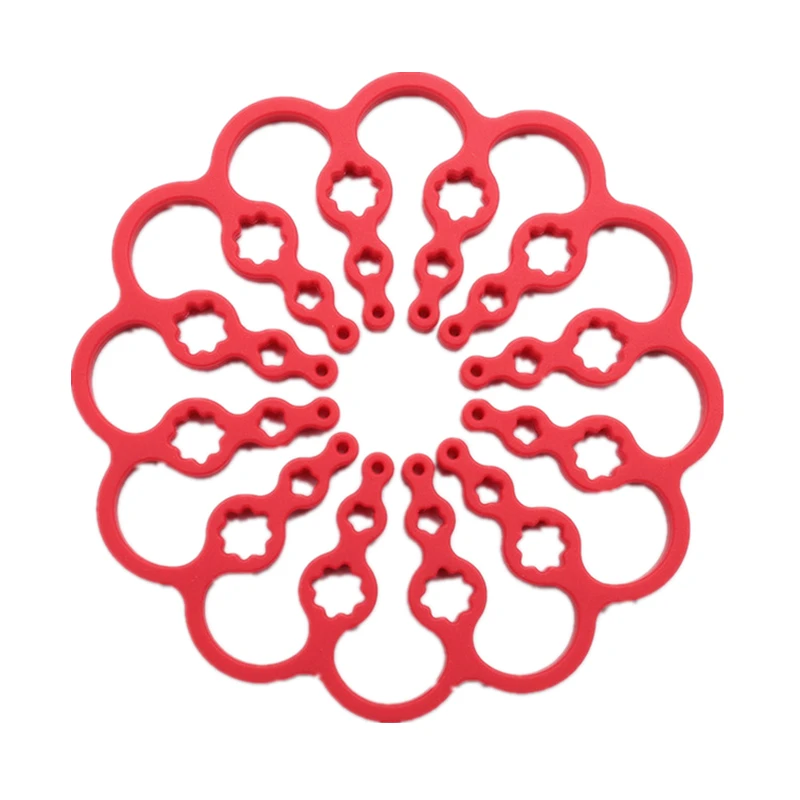 

15cm Silicone Titoni Shape Hollow out Table Mat Durable Folding Non-Slip Heat Resistant Coaster Cushion Silicone Placemat