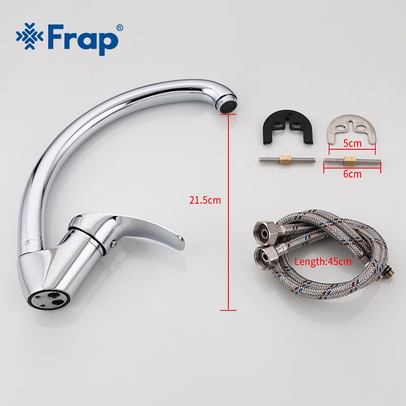 FRAP Big promotion Zinc alloy deck mounted kitchen sink faucet Cold and Hot Water Tap 360 Degree Swivel mixer faucets torneira