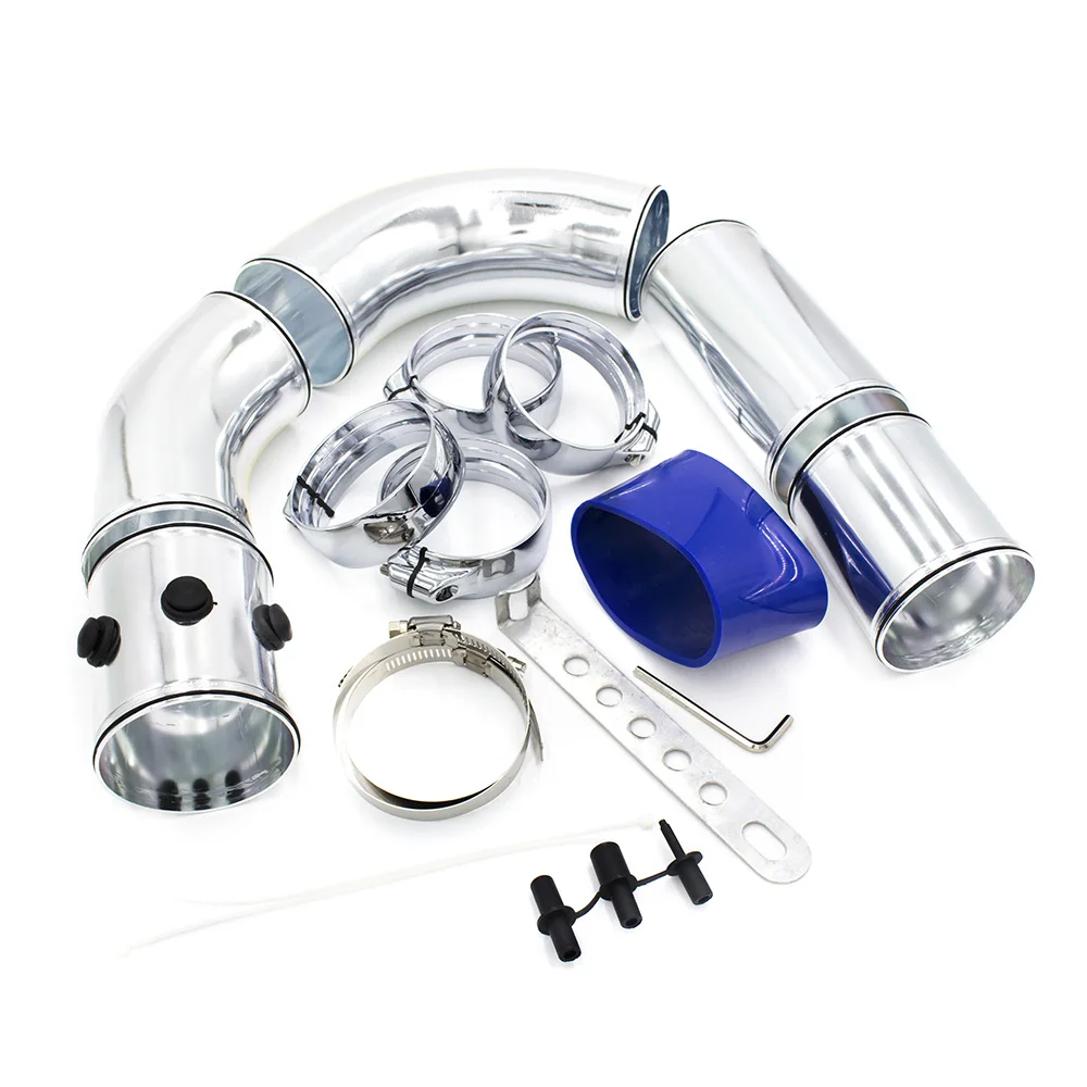 

CNSPEED Universal 3" 76mm Air Intake Pipe/aluminum alloy intake pipe Kit Turbo direct cold air Filter injection system