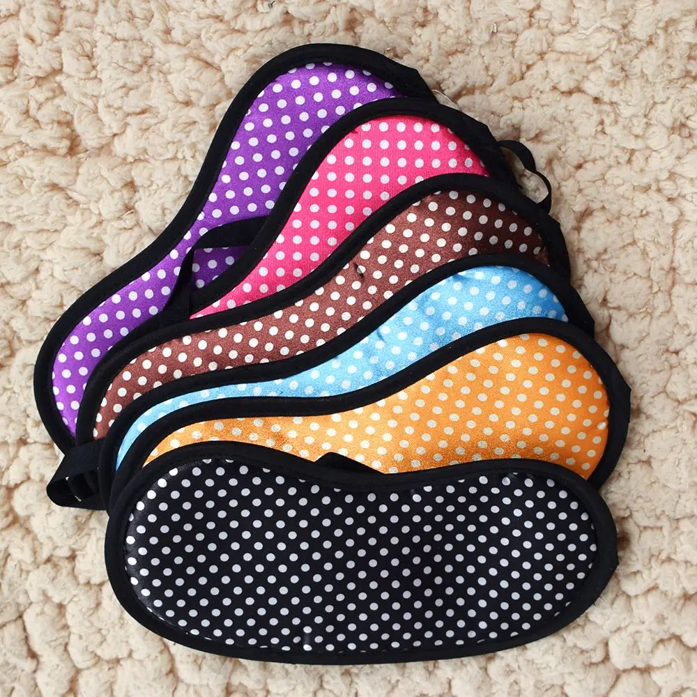 

1 PCS Dot Print Sleeping Eye Mask New Portable Soft Travel Sleep Rest Aid Eye Mask Cover Eye Patch Sleeping Mask For Rest Tools