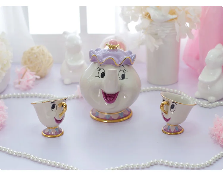 Красота и чудовище чайный сервиз Mrs Potts чип чайный горшок чашка фарфоровый кофейный подарок на день Святого Валентина