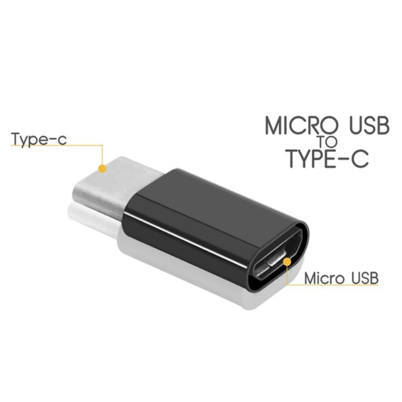 Черный микро-usb женский Тип C Мужской адаптер для Xiaomi mi 8 красный mi Примечание 7 huawei P20 Lite Oneplus 6 samsung S8 плюс S9 500 шт