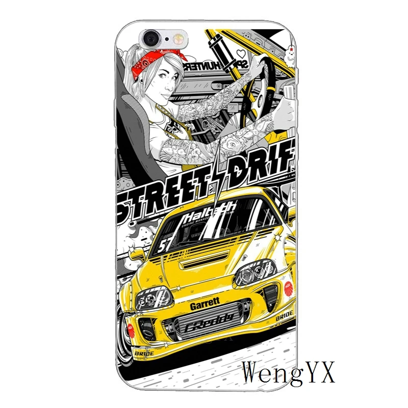 Спортивный автомобиль дрейф JDM ДЛЯ iPhone X XR XS Max 8 7 plus 6s 6 plus SE 5S 5c 5 4S 4 iPod Touch чехол мягкий чехол для телефона - Цвет: speed-car-jdm-A-05