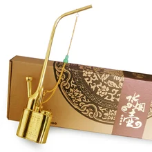 Высокое качество медь Винтаж Большой Кальян воды табака трубы латунный держатель для сигарет курительная трубка с подарочной коробкой
