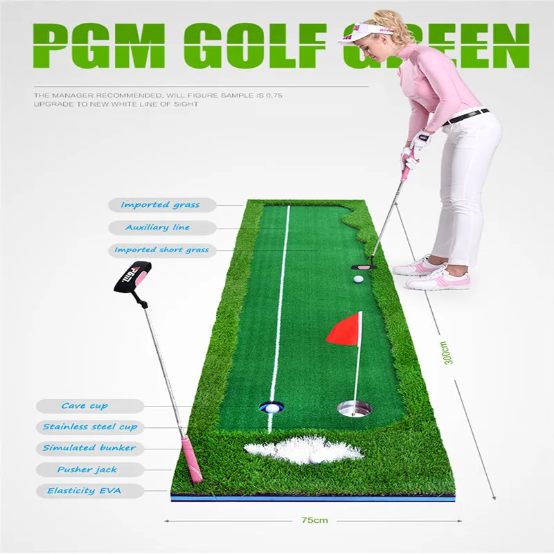 

PGM Golf Putter Putting Trainer Indoor Training Equipment Golfs Ball Holder Training Aids Tool Office Green Fairway Practice Mat