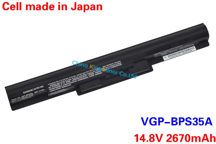2670mAh Genuine VGP-BPS35A Laptop Battery For SONY Vaio Fit 14E 15E Series BPS35A SVF1521A2E SVF15217SC SVF14215SC SVF15218SC