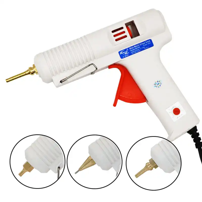 150W Long Copper Nozzle Hot Melt Glue Gun Adjustable Temperature for