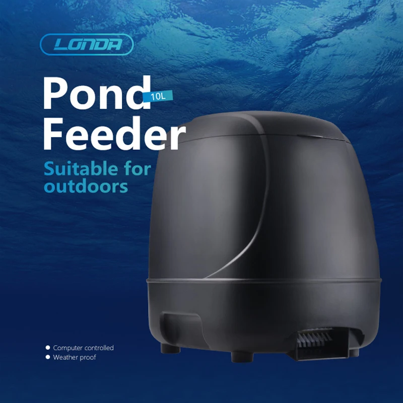 

Large Capacity Automatic Fish Feeding Machine Pet Timer Auto Food Dispenser for Aquarium Computer Controlled Koi Pond Feeder 10L