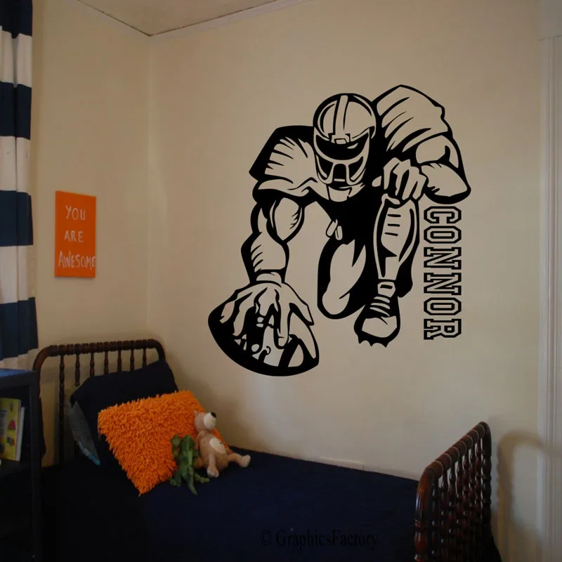 rugby player wall stickers boys room removable bedroom sports wall decals vinyl adhesive stickers for walls - Sports Wall Stickers For Bedrooms rugby player wall stickers boys room removable bedroom sports wall decals vinyl adhesive stickers for walls - Sports Wall Stickers For Bedrooms
