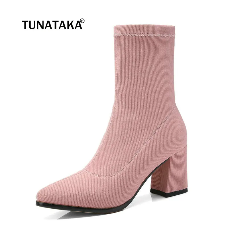 ankle length high heel boots