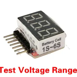 Профессиональный электрических приборов Запчасти 1 S-6 S светодиодный низкая Напряжение сигнал Липо Батарея индикатор проверки тестер DIY