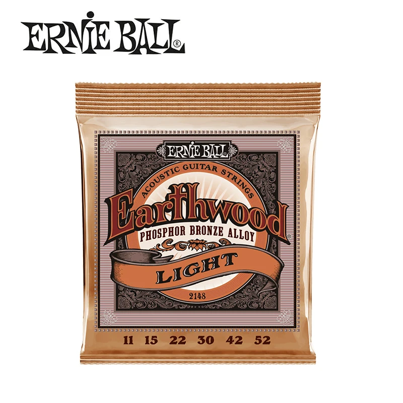 Оригинальные струны Ernie Ball 2148 2146 2144 из фосфорного бронзового сплава Earthwood для