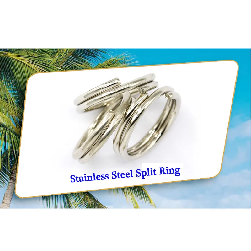 

100pcs/bag Stainless Steel Fishing Ring Split Clip Swivel Double Loop Quick Change Hook Connector carp fishing Accessory Tools