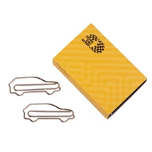 

Cartoon Silver Car Paper Clip Box Clip Bookmark Creative Pin Shaping shape design buyer Customized Paperclips Metal Office Clip