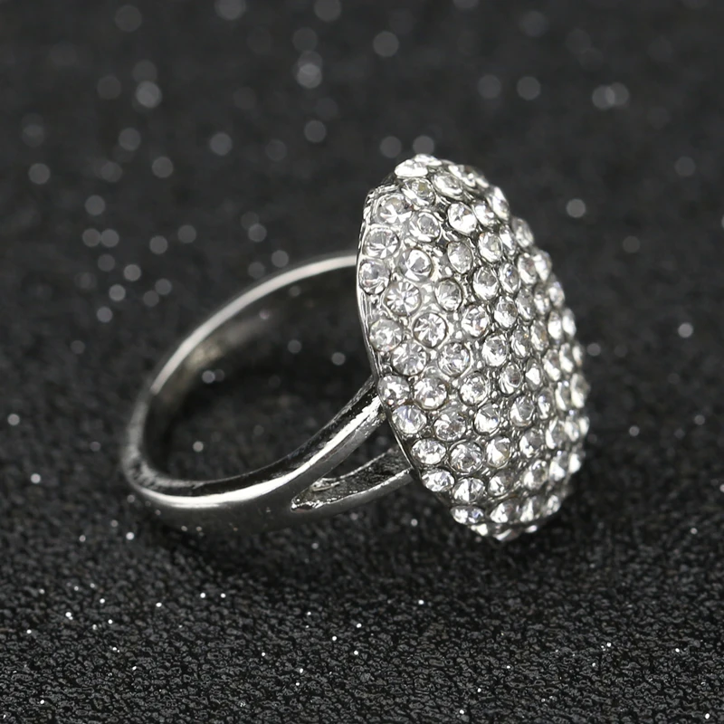 Кольцо с кристаллами фианита серебряного цвета|fashion rings|ring fashionring wholesale |
