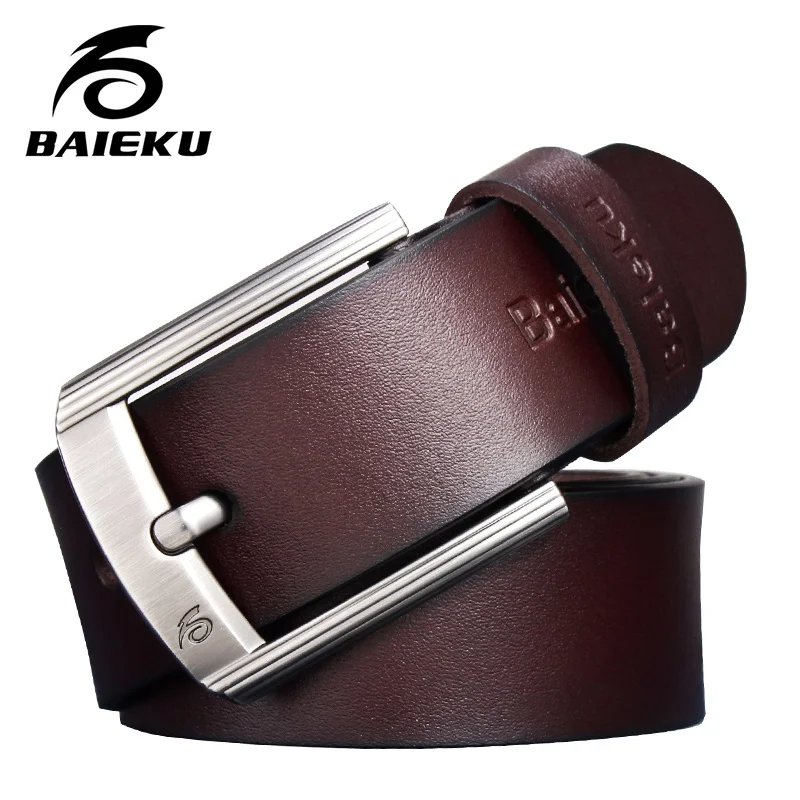 

BAIEKU Fashion casual simple men 's belt Lengthened 140cm male and female belts