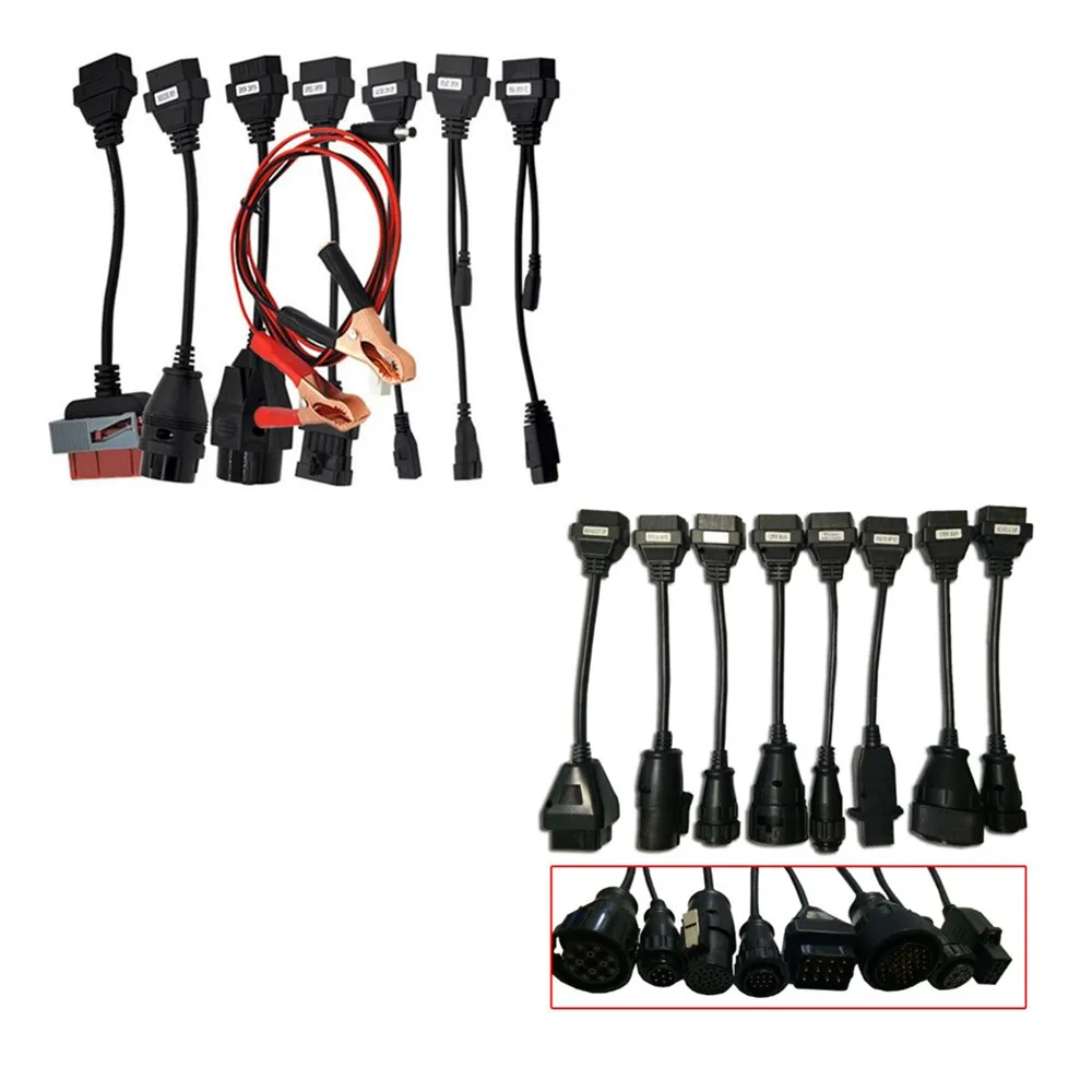 

Car Cables+ Truck Cabels ! Lowest !Car Cables 8 pcs For VD Tcs Cdp Pro Cable OBD OBDII OBD2 Scanner Scan Free Shipping
