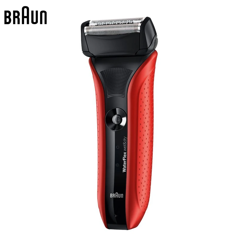 Braun Waterflex Wf2s Мужская электрическая Фольга бритва Влажная и сухая аккумуляторная и Беспроводная Бритва с поворотной головкой 100-240 в красный