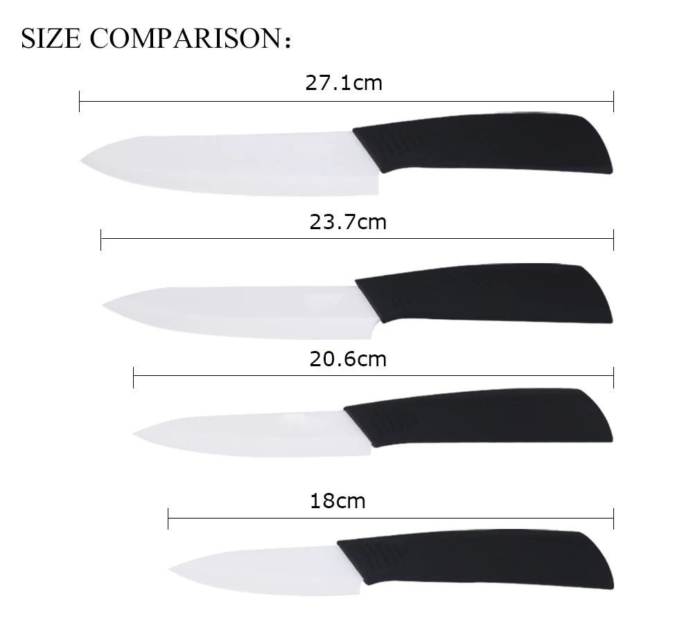 Набор кухонных ножей Керамические 3 4 5 6 дюймов циркониевые белые лезвия для очистки овощей и фруктов Керамические ножи инструменты для приготовления пищи