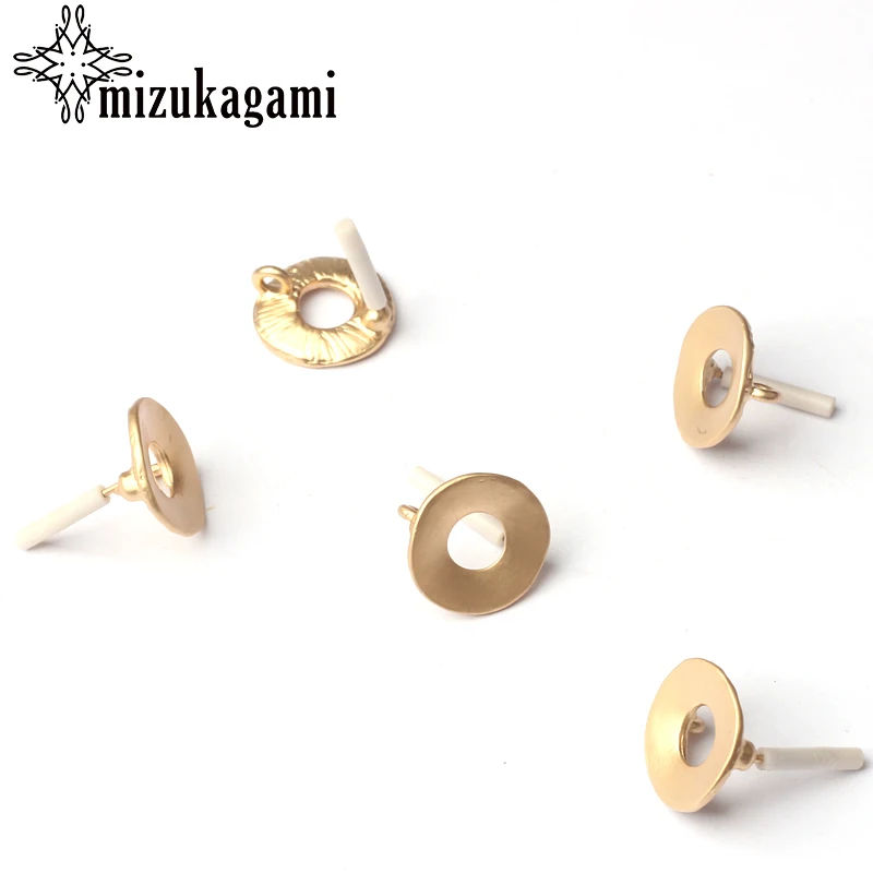 Golden Zinc Alloy Metal Round Earring Base Connectors Linker For DIY Fashion Tassel Earrings Jewelry Accessories