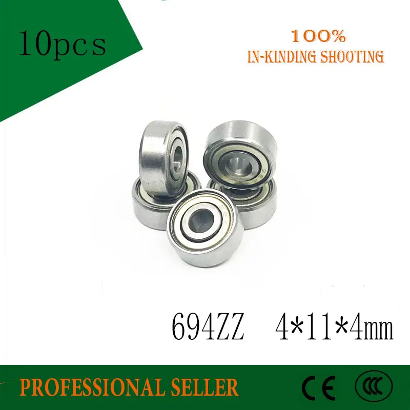 10 шт. шарикоподшипники с глубоким желобом 694zz 694 ZZ 694-2Z 4*11*4 мм 4 экранированный