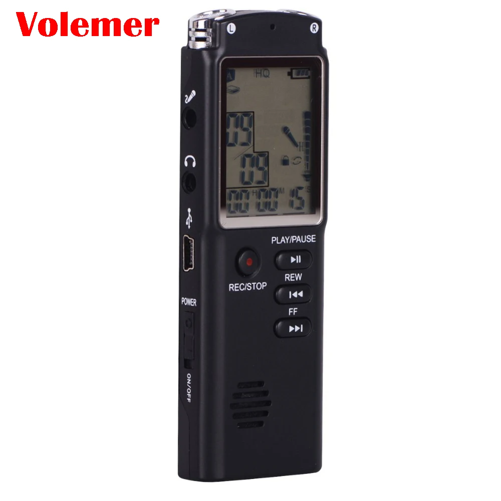 Volemer T60 горячий аудио диктофон 2 в 1 Профессиональный 8 Гб ЖК дисплей запись времени