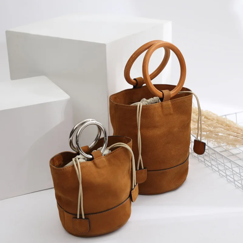fashion High Quality Genuine Leather Women Handbag brand design 100% Real Cowhide Tote bags Lady Lock bucket bags female handbag phedera europe style women tote bags high quality genuine leather female handbag simple fashion real leather brown women handbag