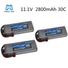 Hobby hub – batterie Lipo pour télécommande, 11.1 v, 3S, 2800 MAH, 30C, pour avion, jouet, 11.1 v, 2800 MAH, 30c ► Photo 2/3