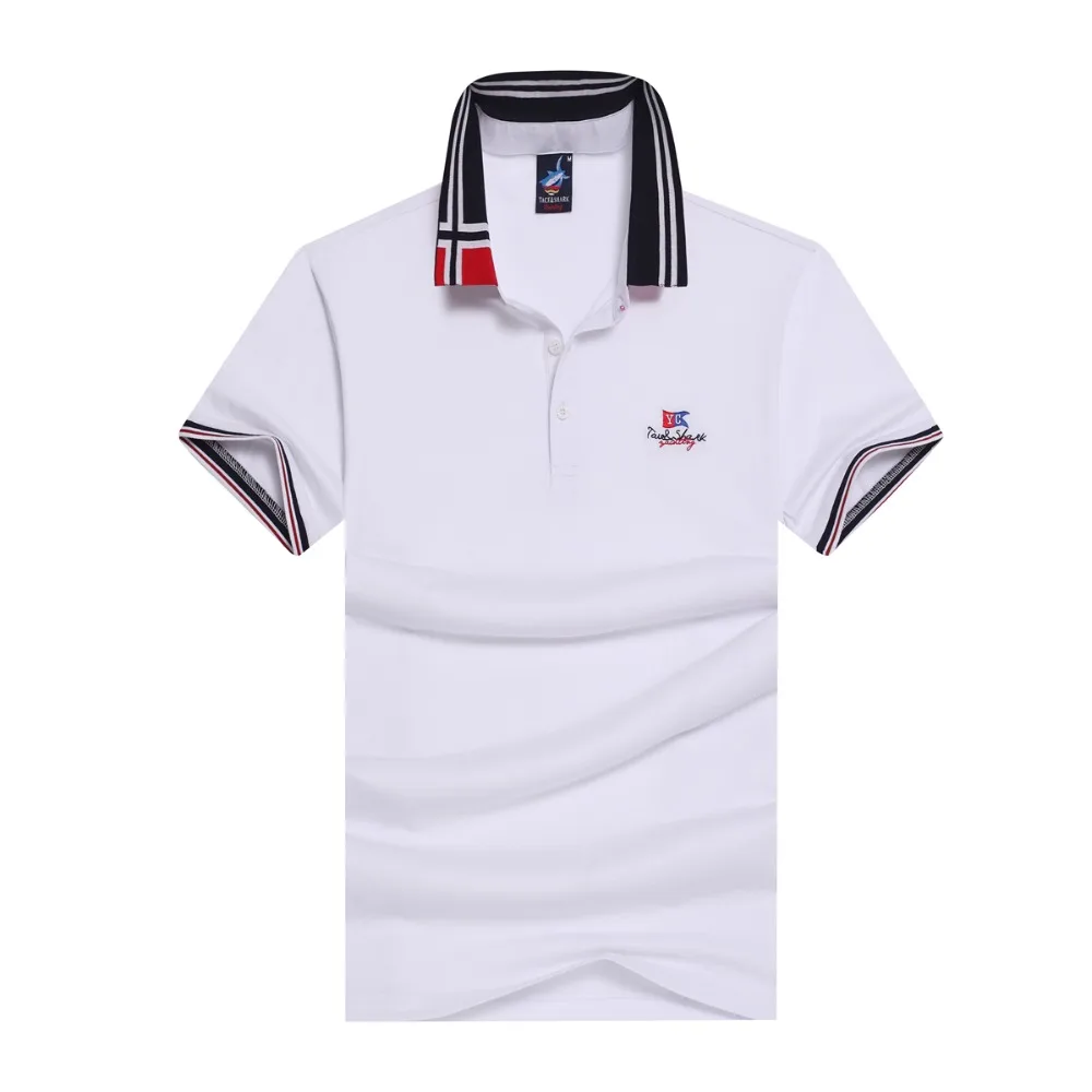 

Men Clothes 2018 Summer Top Short Sleeve tshirt Men Tace Shark Brand Fashion Business Lapel Men t shirt camisetas