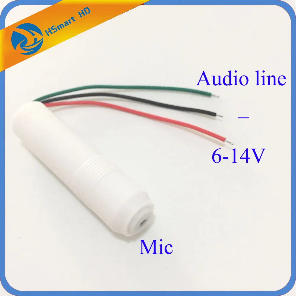  CCTV Micropho High Sensitive Mic Security Camera Audio Mic 6-14V DC Power Cable Wide Range Micropho - 32808761236