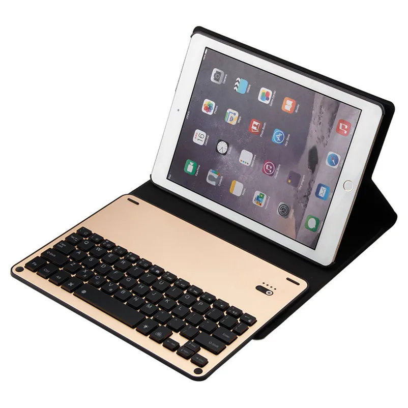 

Ultra Thin Folio Cover With Removable Bluetooth Keyboard with 7color Backlit protective case keyboard For 10.5 iPad Pro A8