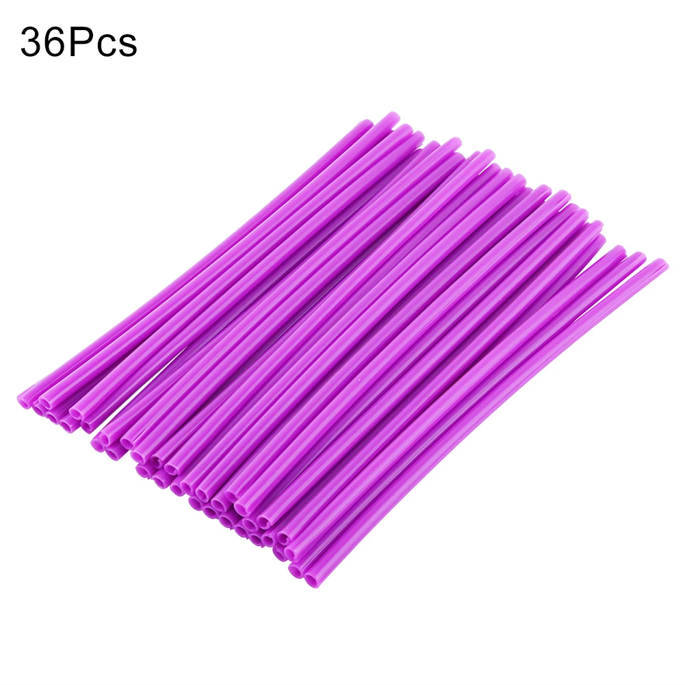 

36Pcs Motorcycle Wheel Spoked Protector Wraps Rims Skin Trim Covers For Motocross Bicycle Bike Cool Accessories 11 Colors