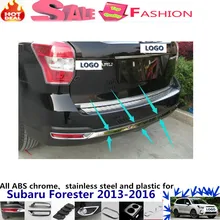 Для Subaru Forester 2013-2016 Тюнинг автомобилей крышка детектор нержавеющая стальная задняя дверь дно багажника Рама плиты отделкой лампы 1 шт.