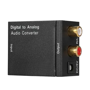 

Digital to Analog Converter DAC Digital SPDIF Toslink to Analog Stereo Audio L/R Converter Adapter Coaxial with Optical Cable