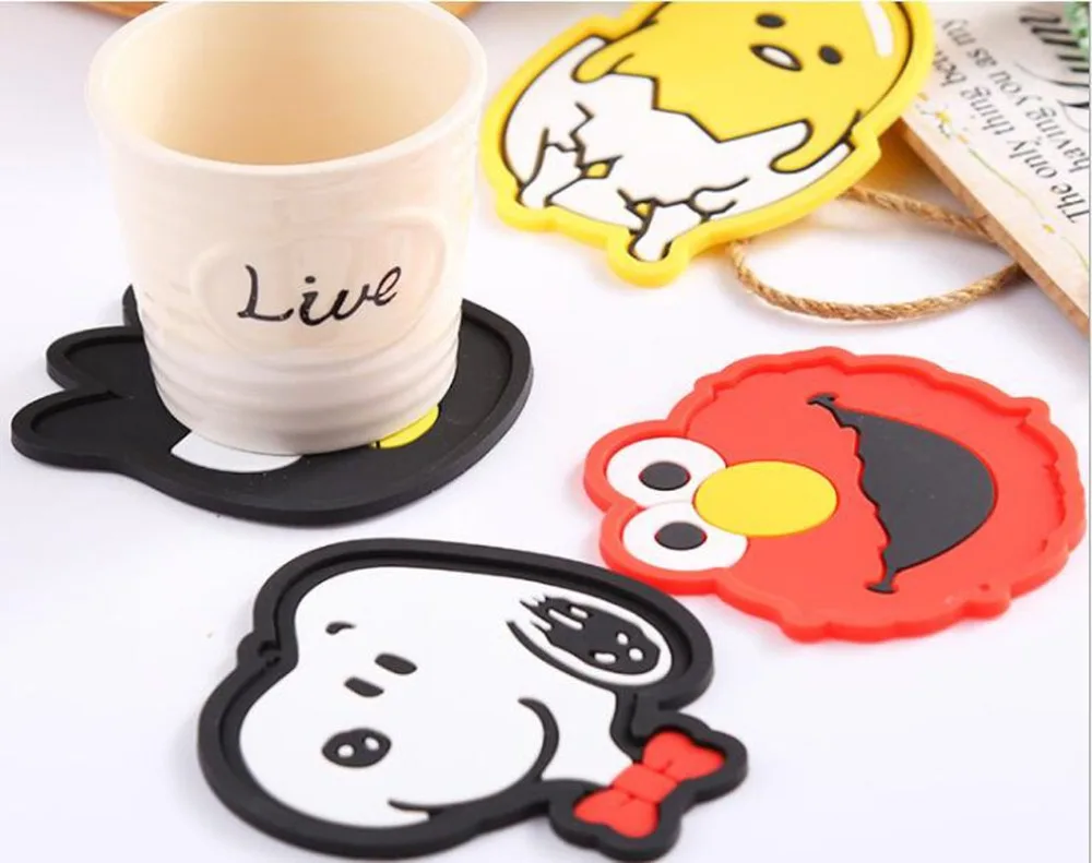 1 قطعة 2019 سيليكون الطعام مفرش طاولة كوستر اكسسوارات المطبخ حصيرة كوب شريط القدح الكرتون الحيوان البومة Totoro التوابع شرب منصات