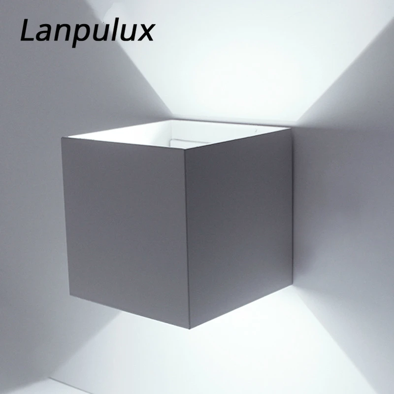 

Lanpulux Surface Mounted Wall Lamp 110-240V IP44 LED Waterproof Lights Beam Angle Square Adjustable Porch Living Room Decoration