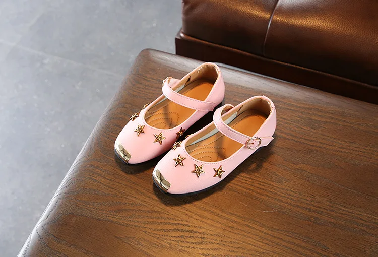 Детские кожаные школьные детская обувь для девочек Мэри Джейн вечерние осень пять звезд принцесса обувь для девочек прекрасный мягкая подошва танцевальная